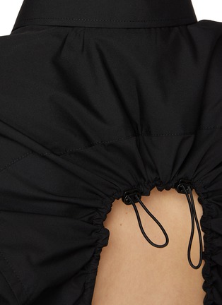  - BETTTER - Drawstring Back Cut Out Cotton Shirt