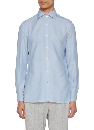 Main View - Click To Enlarge - ISAIA - Hidden Placket Cotton Shirt