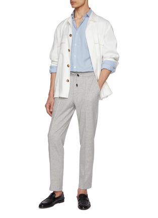 Figure View - Click To Enlarge - ISAIA - Hidden Placket Cotton Shirt