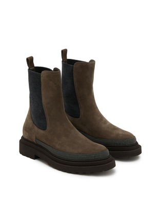 Detail View - Click To Enlarge - BRUNELLO CUCINELLI - Suede Chelsea Boots