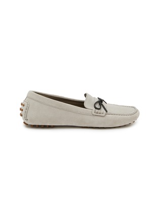 Main View - Click To Enlarge - BRUNELLO CUCINELLI - Monili Embellished Bow Suede Loafers