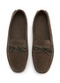 Detail View - Click To Enlarge - BRUNELLO CUCINELLI - Monili Bow Suede Loafers