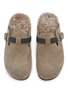 Detail View - Click To Enlarge - BRUNELLO CUCINELLI - Monili Strap Suede Boston Slide