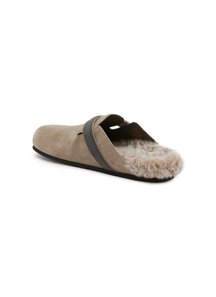  - BRUNELLO CUCINELLI - Monili Strap Suede Boston Slide