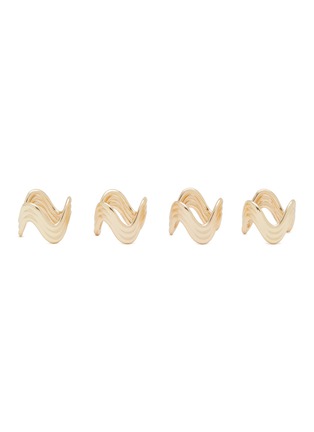 Main View - Click To Enlarge - L'OBJET - Ripple Napkin Rings — Gold