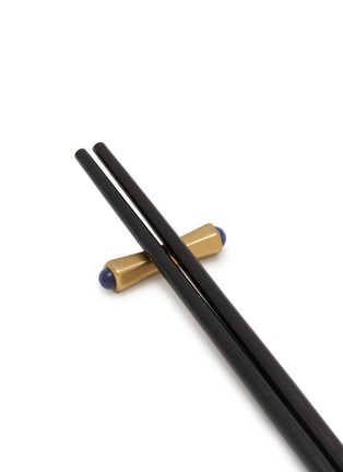 Detail View - Click To Enlarge - L'OBJET - Zen Chopsticks And Rests — Ebony Wood