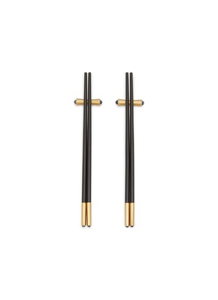 Main View - Click To Enlarge - L'OBJET - Zen Chopsticks And Rests — Ebony Wood