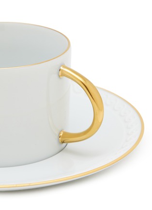 Detail View - Click To Enlarge - L'OBJET - Neptune Tea Cup And Saucer Set Of 2 — White