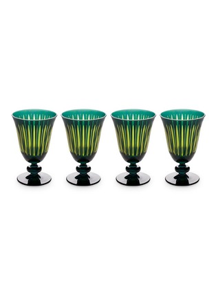Main View - Click To Enlarge - L'OBJET - Prism Wine Glass Set of 4 — Green