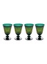 Main View - Click To Enlarge - L'OBJET - Prism Wine Glass Set of 4 — Green
