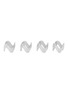 Main View - Click To Enlarge - L'OBJET - Ripple Napkin Rings — Platinum
