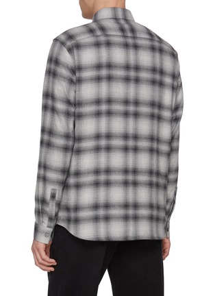 Back View - Click To Enlarge - THEORY - Irving Cotton Plaid Shirt