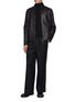 Figure View - Click To Enlarge - THEORY - Morvek Stand Collar Zip Up Leather Jacket