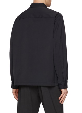 Back View - Click To Enlarge - THEORY - Chest Pocket Snap Button Overshirt