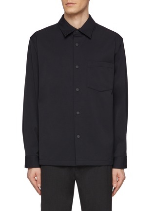 Main View - Click To Enlarge - THEORY - Chest Pocket Snap Button Overshirt