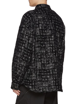 Back View - Click To Enlarge - JUUN.J - Multi Pocket Quilted Chequered Shirt