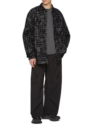 Figure View - Click To Enlarge - JUUN.J - Multi Pocket Quilted Chequered Shirt