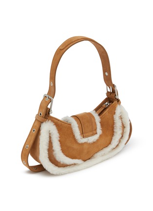 Detail View - Click To Enlarge - OSOI - Hobo Brocle Shearling Crossbody Bag