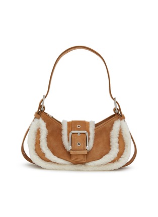 Main View - Click To Enlarge - OSOI - Hobo Brocle Shearling Crossbody Bag