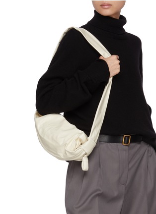 Figure View - Click To Enlarge - LEMAIRE - Small Soft Croissant Leather Bag