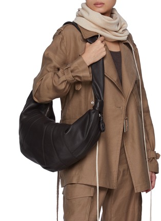 Figure View - Click To Enlarge - LEMAIRE - Large Croissant Leather Bag