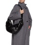 Figure View - Click To Enlarge - LEMAIRE - Large Croissant Coated Cotton Crossbody Bag