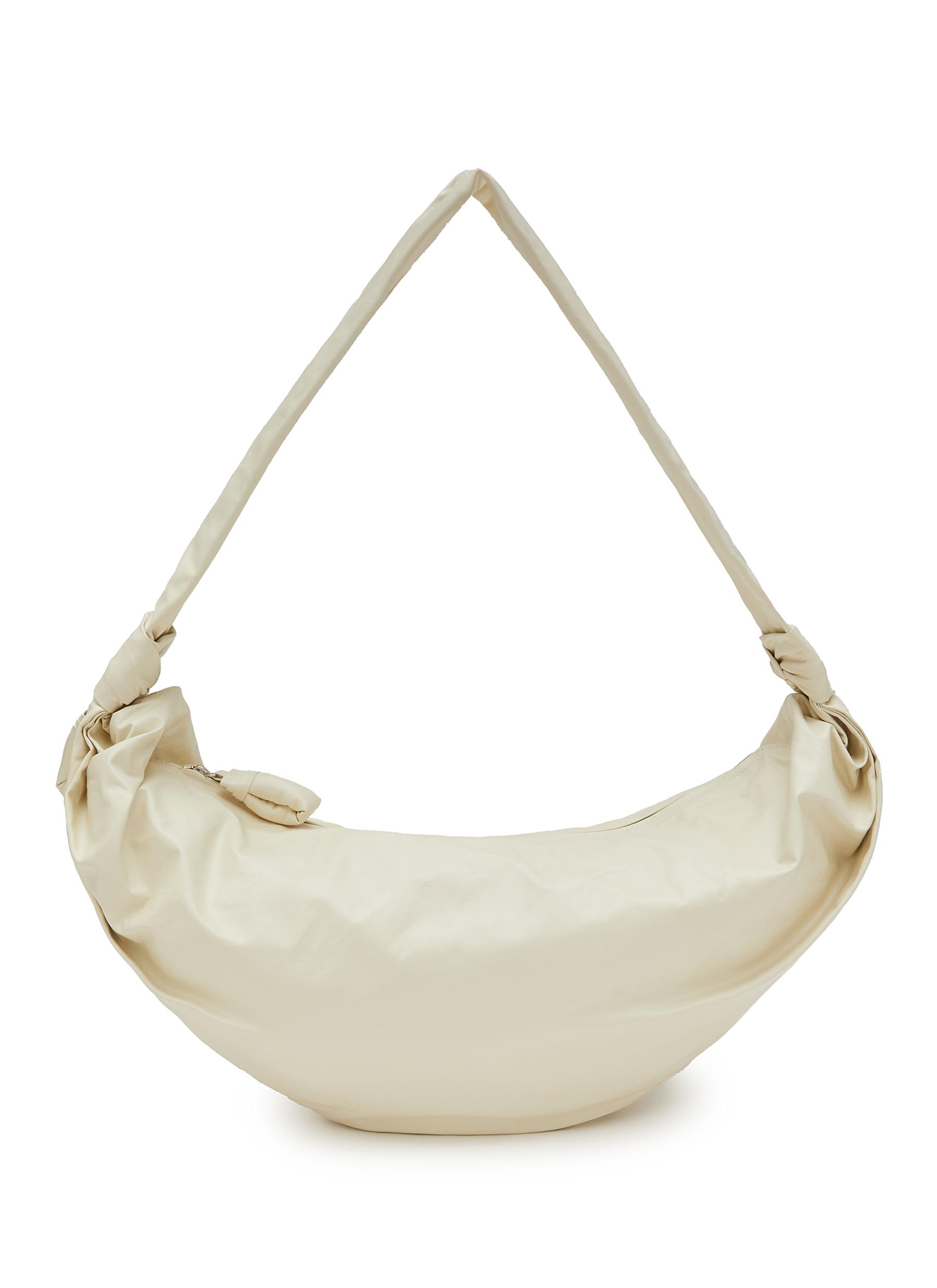 LEMAIRE Large Soft Croissant Leather Bag WHITE Women Lane Crawford