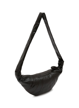 Detail View - Click To Enlarge - LEMAIRE - Medium Croissant Coated Cotton Crossbody Bag