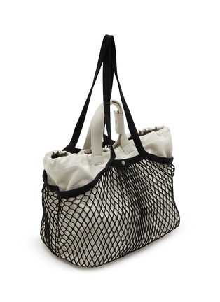 Detail View - Click To Enlarge - BALENCIAGA - Medium 24/7 Canvas And Fishnet Tote Bag