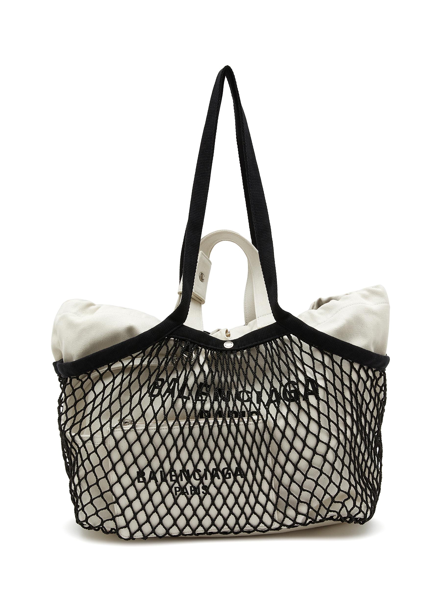 BALENCIAGA Medium 24 7 Canvas And Fishnet Tote Bag Women Lane Crawford