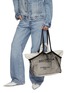 Figure View - Click To Enlarge - BALENCIAGA - Medium 24/7 Canvas And Fishnet Tote Bag