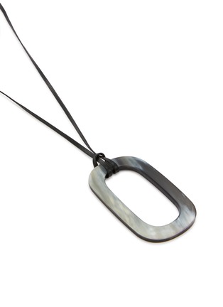 Detail View - Click To Enlarge - CATH•S - Open Rectangle Horn Pendant Necklace