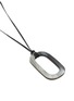 Detail View - Click To Enlarge - CATH•S - Open Rectangle Horn Pendant Necklace