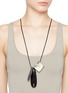 Figure View - Click To Enlarge - CATH•S - 3 Particles Horn Pendants Necklace