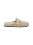 Main View - Click To Enlarge - RODO - Round Toe Suede Boston Slides