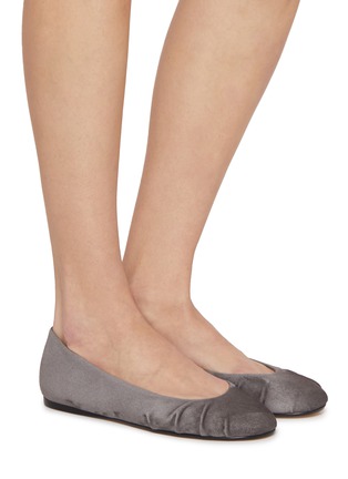 Figure View - Click To Enlarge - RODO - Round Toe Suede Ballerina Flats