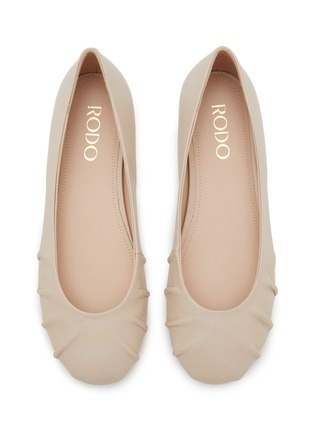 Detail View - Click To Enlarge - RODO - Round Toe Leather Ballerina+R30 Flats