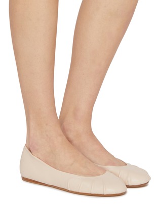 Figure View - Click To Enlarge - RODO - Round Toe Leather Ballerina+R30 Flats