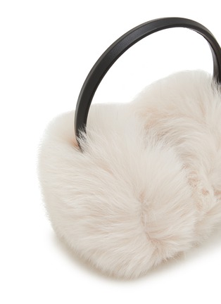 Detail View - Click To Enlarge - YVES SALOMON - Fox Fur Lamb Leather Earmuffs