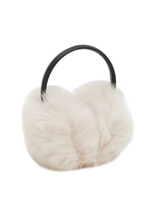 Figure View - Click To Enlarge - YVES SALOMON - Fox Fur Lamb Leather Earmuffs