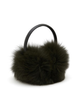 Figure View - Click To Enlarge - YVES SALOMON - Fox Fur Lamb Leather Earmuffs