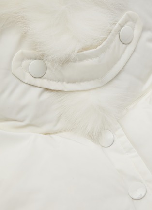 Detail View - Click To Enlarge - YVES SALOMON - Padded Bib Fox Fur Collar