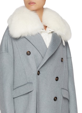 Figure View - Click To Enlarge - YVES SALOMON - Padded Bib Fox Fur Collar