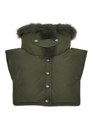 Main View - Click To Enlarge - YVES SALOMON - Padded Bib Fox Fur Collar