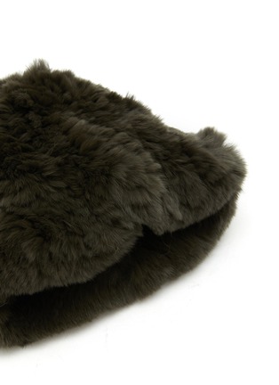 Detail View - Click To Enlarge - YVES SALOMON - Rex Rabbit Fur Beanie