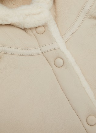 Detail View - Click To Enlarge - YVES SALOMON - Hooded Lamb Shearling Collar