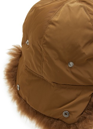 Detail View - Click To Enlarge - YVES SALOMON - Lamb Fur Aviator Hat