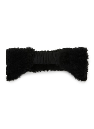 Figure View - Click To Enlarge - YVES SALOMON - Elasticated Band Lamb Fur Bandeau