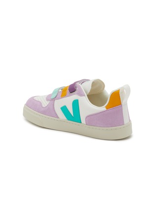 Detail View - Click To Enlarge - VEJA - V-10 Velcro Leather Kids Sneakers