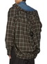 Back View - Click To Enlarge - DOUBLET - Undressed Layered Flannel Denim Shirt